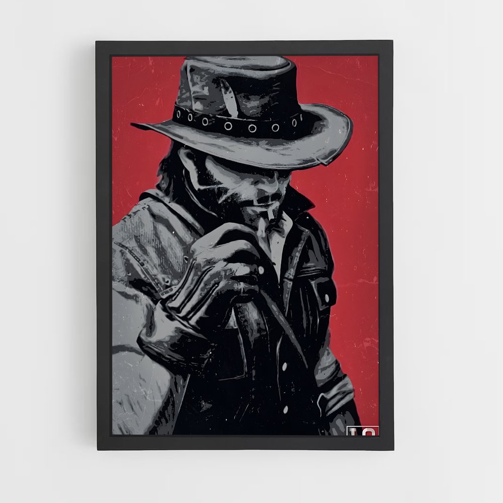Poster Le Cowboy Mystérieux – affiche Red Dead Redemption (vue 2)